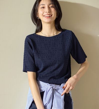 Viola e Viola（ヴィオラ エ ヴィオラ）の「ポコポコ素材Ｔシャツ（カットソー）」