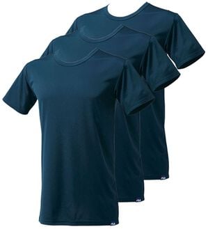 「【３枚組】＜フィラ＞ホットテック　柔らか裏起毛インナー（メンズ肌着・インナーウェア）」｜ネイビー 半袖丸首