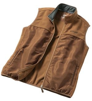 「＜ダンロップ・リファインド＞さっと羽織るカジュアルベスト（メンズベスト）」｜キャメル