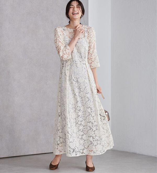 RANAN（ラナン）の「バックリボンデザインレースワンピース（その他ワンピース）」｜詳細画像