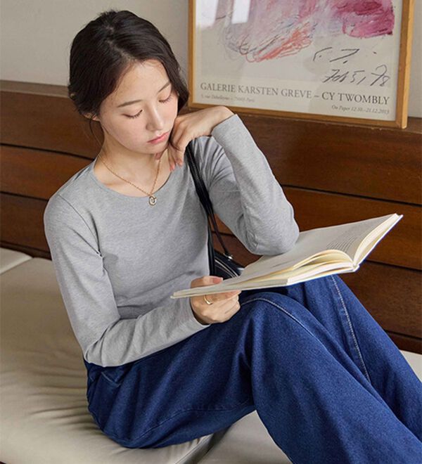 CHAN ME（チャンミ）の「ラウンドネックＴシャツ（Tシャツ）」｜詳細画像