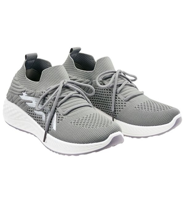 BELLUNA（ベルーナ）の「サイドポイント軽量ニットスニーカー（スニーカー）」｜グレー