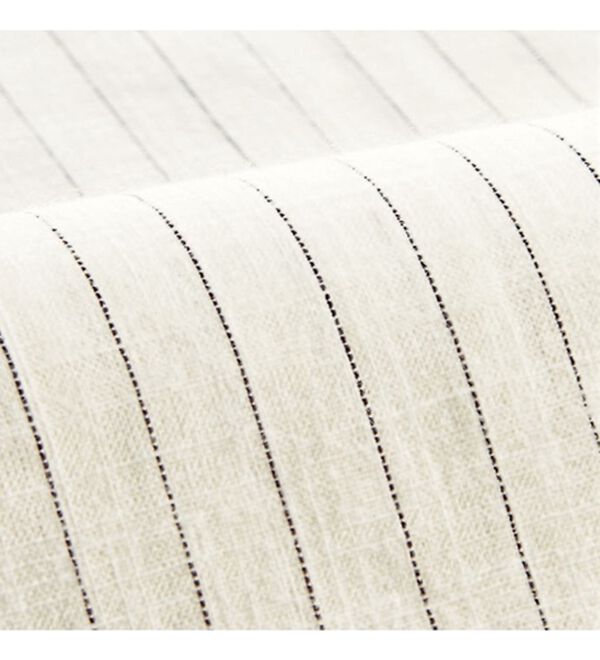 BELLUNA（ベルーナ）の「先染めストライプボタン使いハイネックブラウス（ブラウス）」｜詳細画像