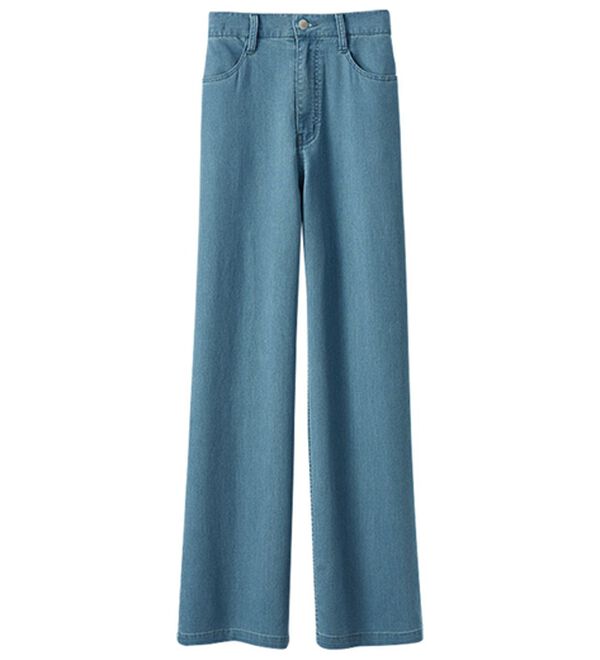 BELLUNA（ベルーナ）の「新感覚！メッシュデニムワイドパンツ（フルレングスパンツ）」｜詳細画像