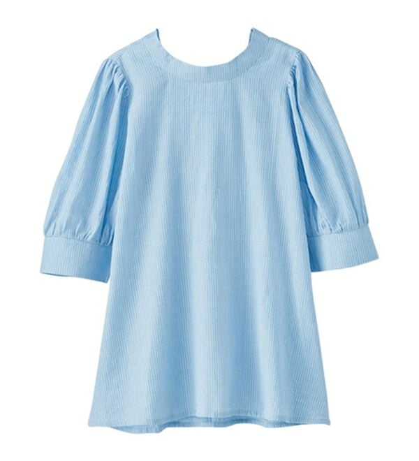 BELLUNA（ベルーナ）の「綿１００％サラポコバックリボンブラウス（ブラウス）」｜詳細画像