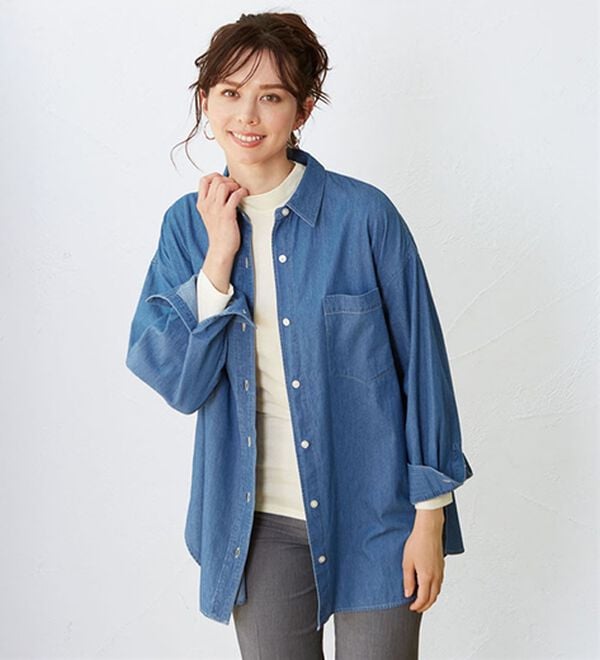 LAVIENNE（ラヴィエンヌ）の「【選べる襟！】綿１００％吸湿発熱あったかインナー（肌着・インナーウェア）」｜詳細画像