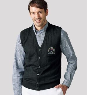 「選べる刺しゅうポケット付ベスト（メンズニット・セーター）」｜詳細画像