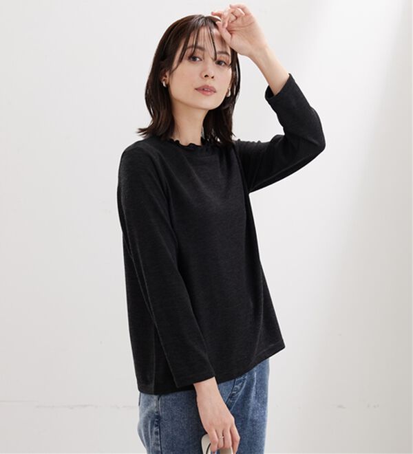 BELLUNA（ベルーナ）の「【2点セット】もちもち素材キーネックポンチョアンサンブル（アンサンブル）」｜詳細画像