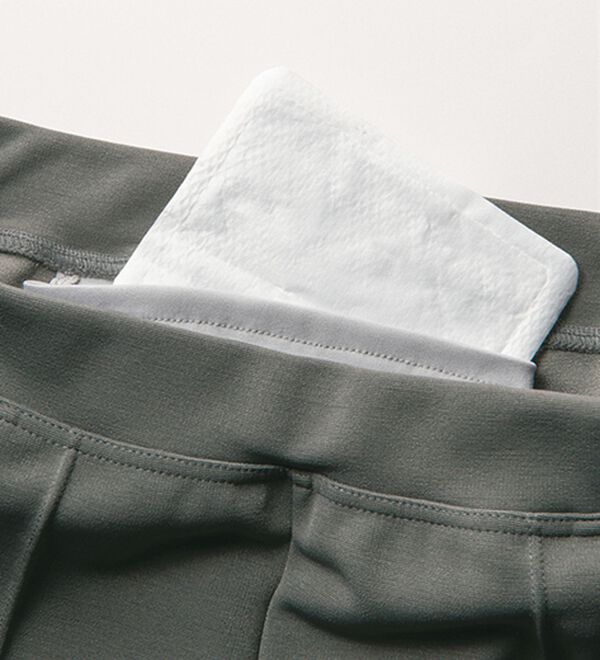 VINNO（ヴィノ）の「＜日本製＞カイロポケット付・蓄熱ストレッチパンツ（フルレングスパンツ）」｜詳細画像