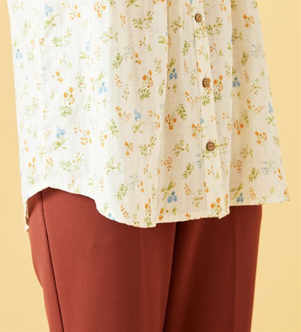 BELLUNA（ベルーナ）の「ダブルガーゼ素材多ボタンオーバーブラウス（ブラウス）」｜詳細画像