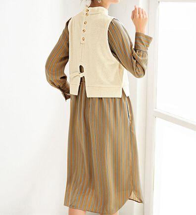 BELLUNA（ベルーナ）の「シャツデザインドッキングワンピース（ドッキングワンピース）」