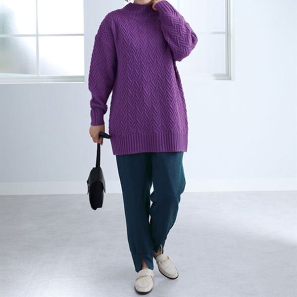 BELLUNA（ベルーナ）の「ツイル素材パンツ（フルレングスパンツ）」｜詳細画像