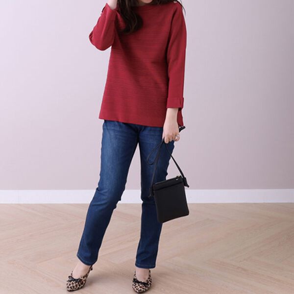 BELLUNA（ベルーナ）の「ミラノリブニットラメ使いプルオーバー（ニット・セーター）」｜詳細画像