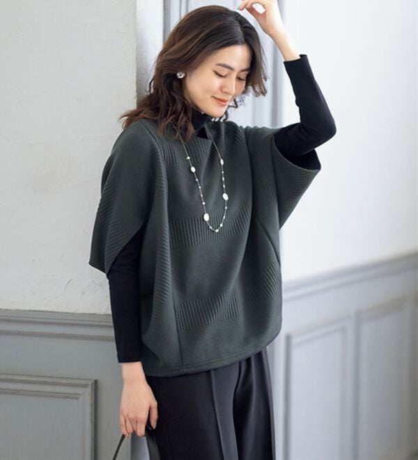 ルフラン（ルフラン）の「【２色組】本気の体型カバー！ジャカードベスト（ベスト）」｜詳細画像