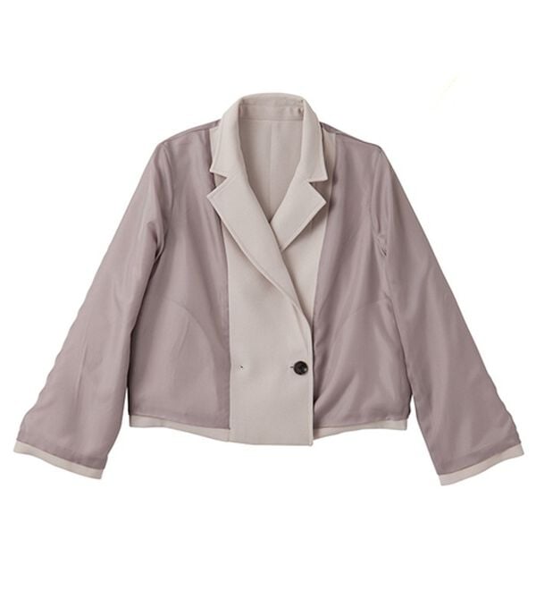 RANAN（ラナン）の「【２点セット】洗える！ショートジャケット&ハイウエストワイドパンツセットスーツ（その他スーツ）」｜詳細画像