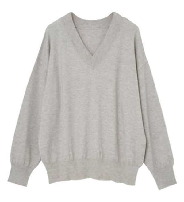 RANAN（ラナン）の「もちもちベーシックニット（Vネック・ハイネック）（ニット・セーター）」｜詳細画像