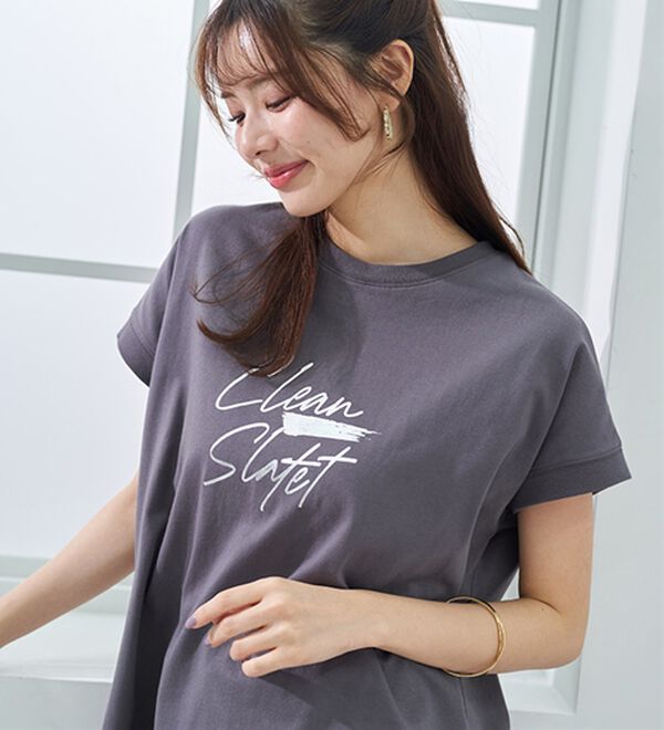 BELLUNA（ベルーナ）の「ひんやリッチコットン大人のゆったりドルマンＴシャツ（カットソー）」｜詳細画像