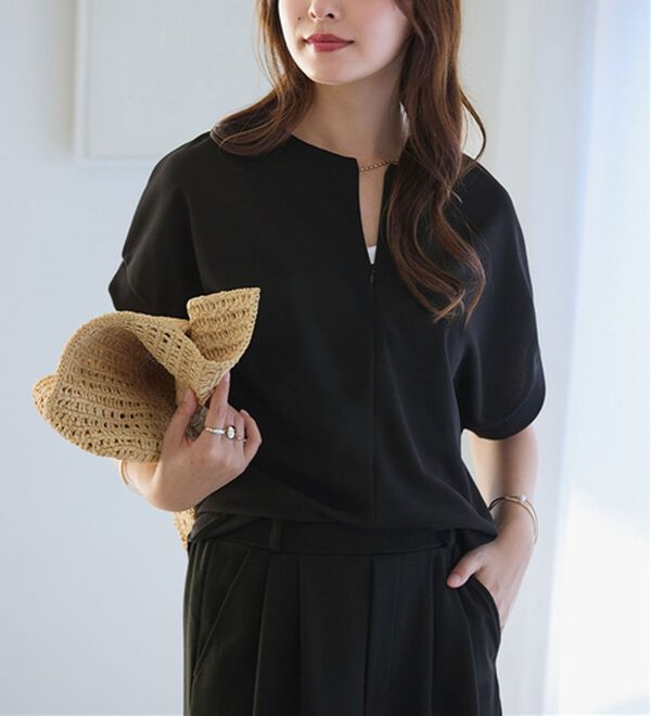 alotta（アロッタ）の「ジップ使いセットアップ（ブラウススーツ）」｜詳細画像