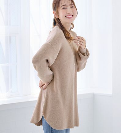 alotta（アロッタ）の「ふんわり裾ラウンドゆるニットチュニック（チュニック）」