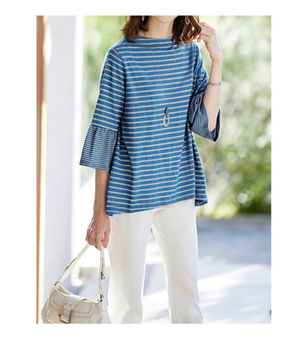 BELLUNA（ベルーナ）の「ボーダー切替プルオーバー（カットソー）」｜詳細画像