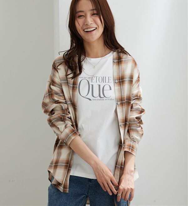 BELLUNA（ベルーナ）の「【着回しのミカタ！】綿100％大人顔サマ見えプリントロンT（カットソー）」｜詳細画像