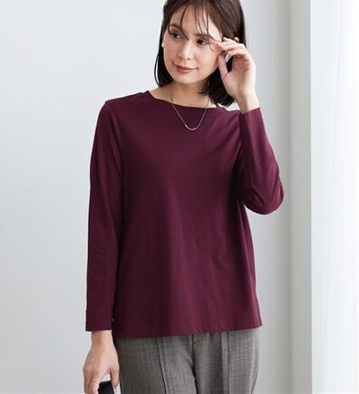 BELLUNA（ベルーナ）の「綿１００％大人顔サマ見えプルオーバー（カットソー）」