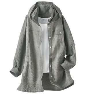 BELLUNA（ベルーナ）の「シャーリング素材日差し対策パーカー（パーカー）」｜ミニ千鳥