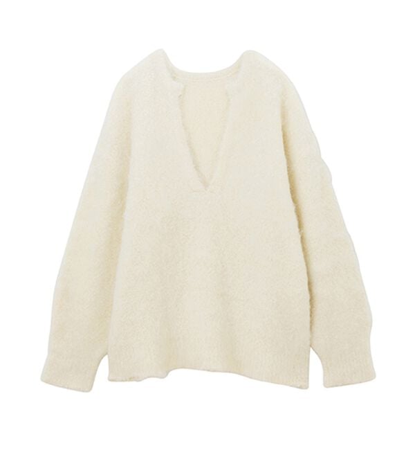 RANAN（ラナン）の「ディープキーネックシャギーニット（ニット・セーター）」｜詳細画像