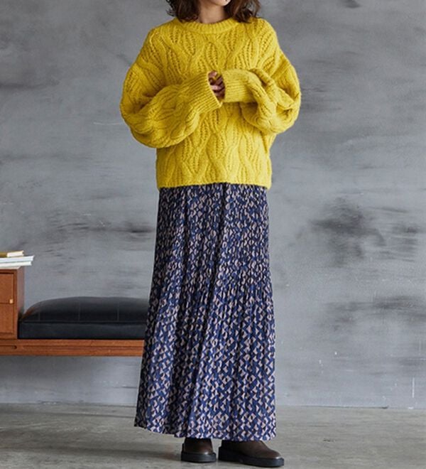 RANAN（ラナン）の「ビッグケーブル短丈ニット（ニット・セーター）」｜詳細画像