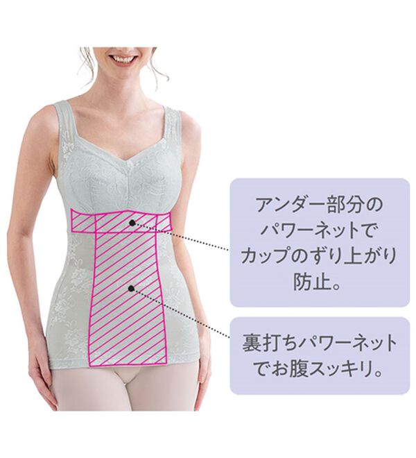 LAVIENNE（ラヴィエンヌ）の「【３色組】風が通る背筋シャッキリインナー（ボディスーツ・シェイパー）」｜詳細画像