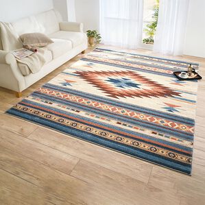 「トルコ製抗菌防臭・消臭ウィルトン織ラグ（カーペット）」｜キリム(レッド)