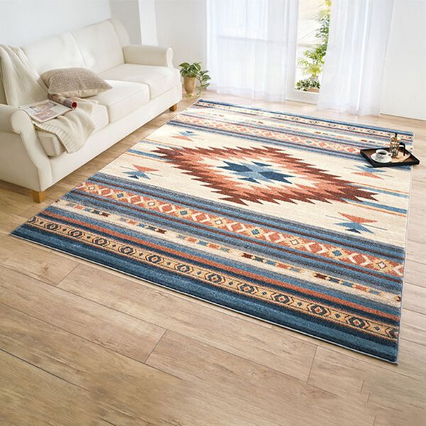 「トルコ製抗菌防臭・消臭ウィルトン織ラグ（カーペット）」｜キリム(レッド)