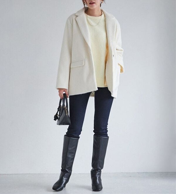 Pierrot（ピエロ）の「【ＸＳ～４Ｌ】ストレッチスキニーデニムパンツ（フルレングスパンツ）」｜詳細画像