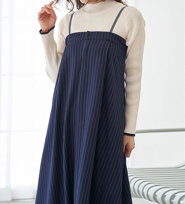 RANAN（ラナン）の「異素材デザインキャミワンピ（その他ワンピース）」｜詳細画像