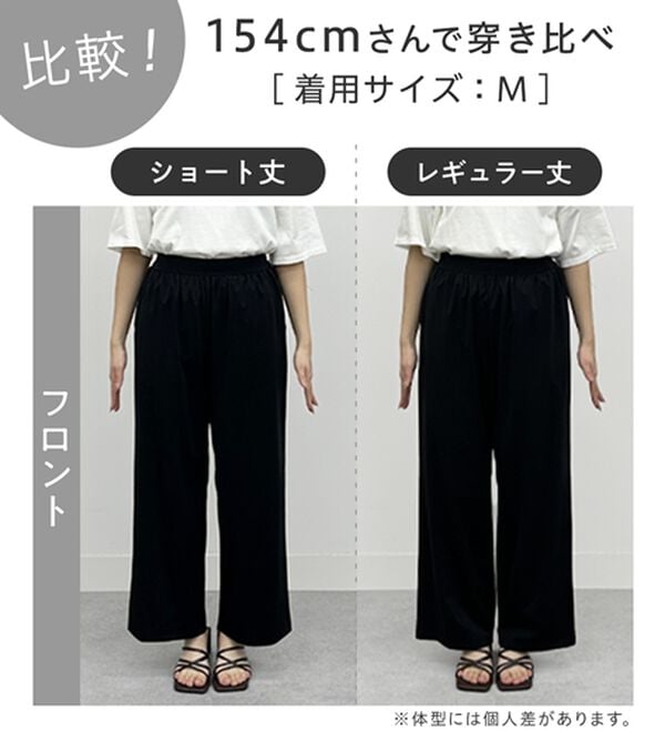 Viola e Viola（ヴィオラ エ ヴィオラ）の「【接触冷感】さらテロ楽のびストレートパンツ【選べる２丈】（フルレングスパンツ）」｜詳細画像