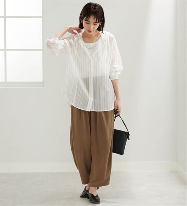 BELLUNA（ベルーナ）の「シアー素材フードデザインシャツジャケット（シャツ）」｜詳細画像