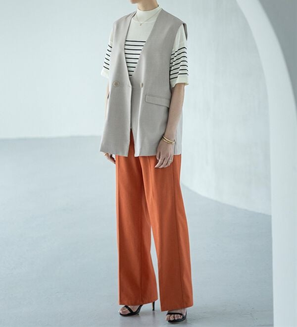 BELLUNA（ベルーナ）の「【選べるデザイン】Ｔシャツが苦手な方に！ひんやり綿混ニットＴ（ニット・セーター）」｜詳細画像