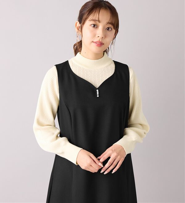 alotta（アロッタ）の「洗える！カシミヤタッチミニケーブルニット（ニット・セーター）」｜詳細画像