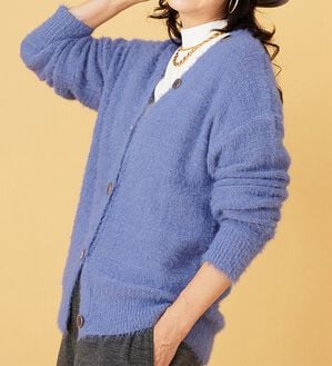 BELLUNA（ベルーナ）の「上品見え！ふんわりシャギーカーディガン（ニットカーディガン）」｜詳細画像