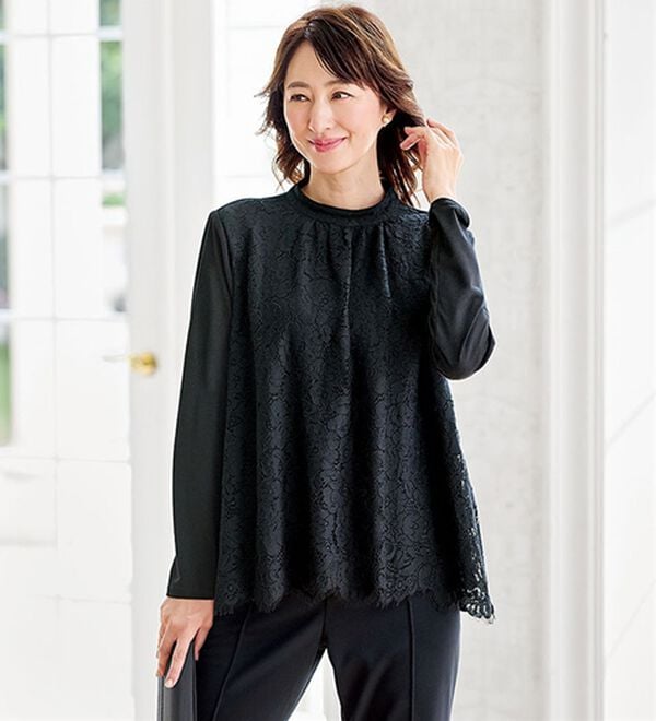 BELLUNA（ベルーナ）の「【２枚組】フォーマル対応デザインブラウス（ブラウス）」｜詳細画像