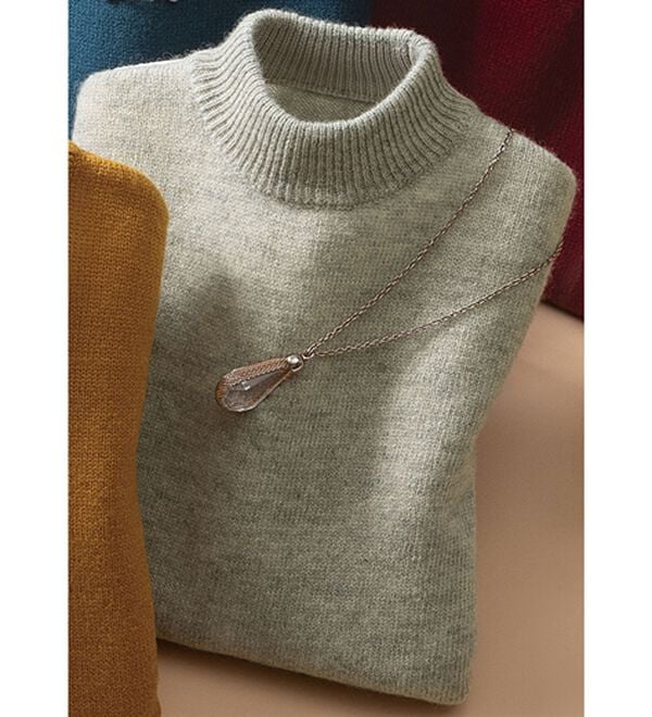 ルフラン（ルフラン）の「選べる！洗えるぬくもりウール１００％セーター（ニット・セーター）」｜グレー