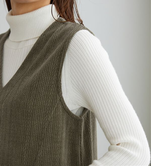 BELLUNA（ベルーナ）の「モールジャカード素材ジャンパースカート（ジャンパースカート）」｜詳細画像