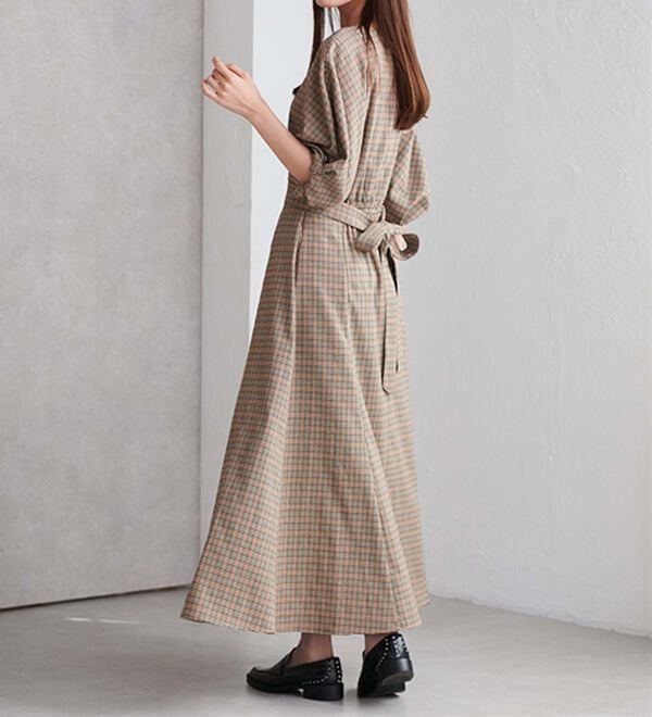 RANAN（ラナン）の「パフスリーブチェック柄ワンピ（その他ワンピース）」｜詳細画像