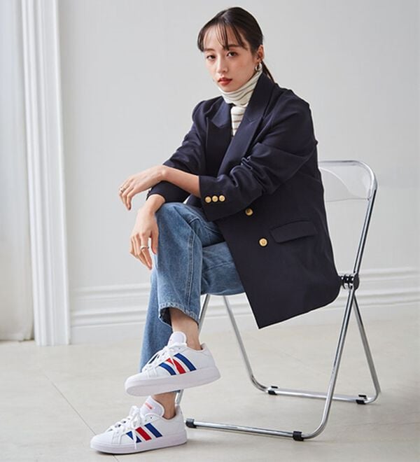 RANAN（ラナン）の「＜ａｄｉｄａｓ＞ＧＲＡＮＤＣＯＵＲＴＢスニーカー（スニーカー）」｜詳細画像