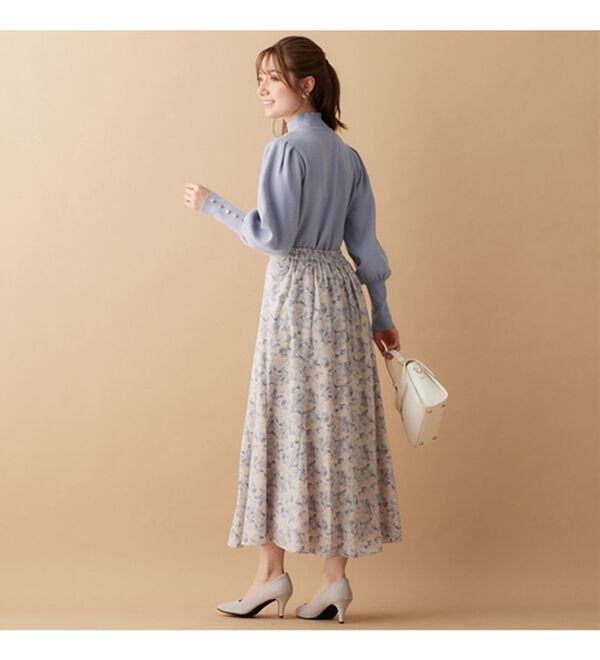 alotta（アロッタ）の「ゴールドボタンパフ袖もっちりニット（ニット・セーター）」｜詳細画像
