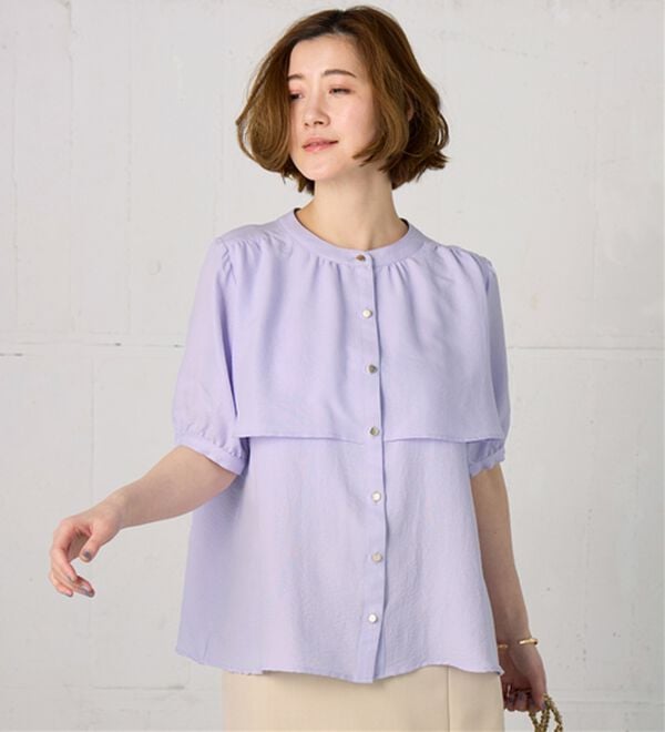 BELLUNA（ベルーナ）の「ケープ風デザインブラウス（ブラウス）」｜詳細画像