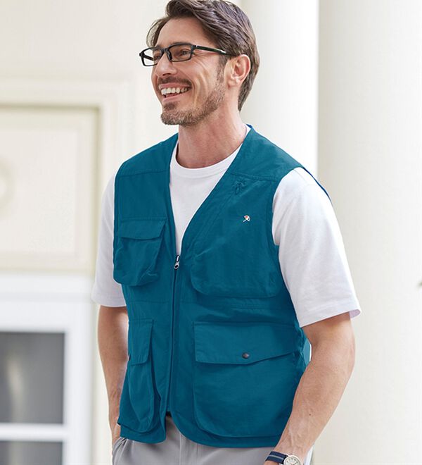 「＜アーノルド　パーマー＞アクティブ多ポケットベスト（メンズベスト）」｜詳細画像