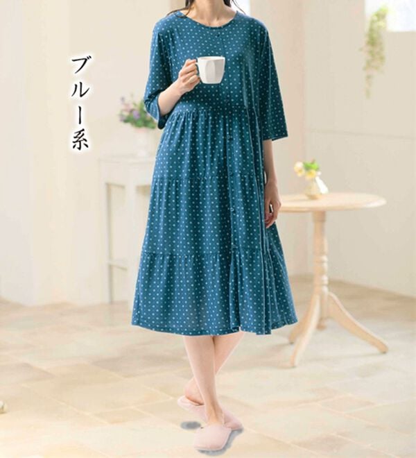 ルフラン（ルフラン）の「【３色組】ひやとろティアードワンピース（カットソーワンピース）」｜詳細画像