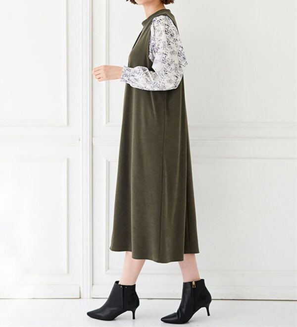 BELLUNA（ベルーナ）の「袖切替デザインハイネックワンピース（その他ワンピース）」｜詳細画像