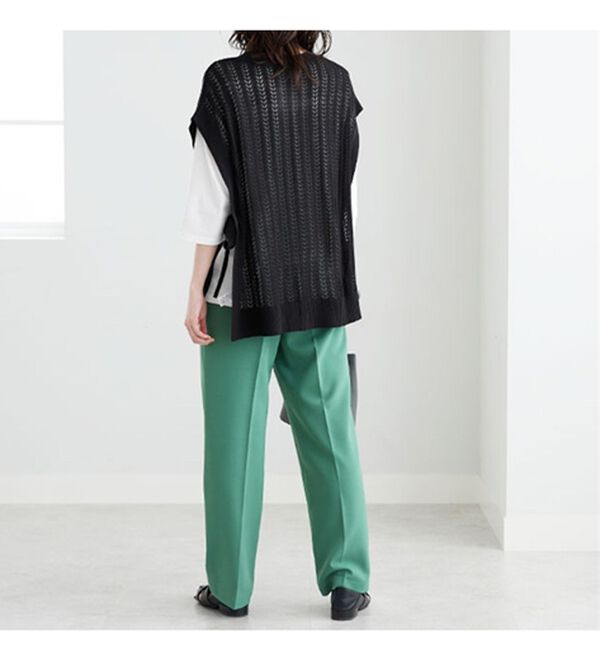 BELLUNA（ベルーナ）の「サイドリボン使いニットベストアンサンブル（アンサンブル）」｜詳細画像